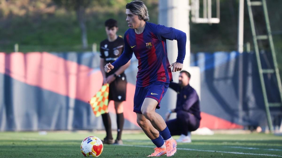 Álex González se estrenó con el Juvenil A blaugrana con una actuación impecable