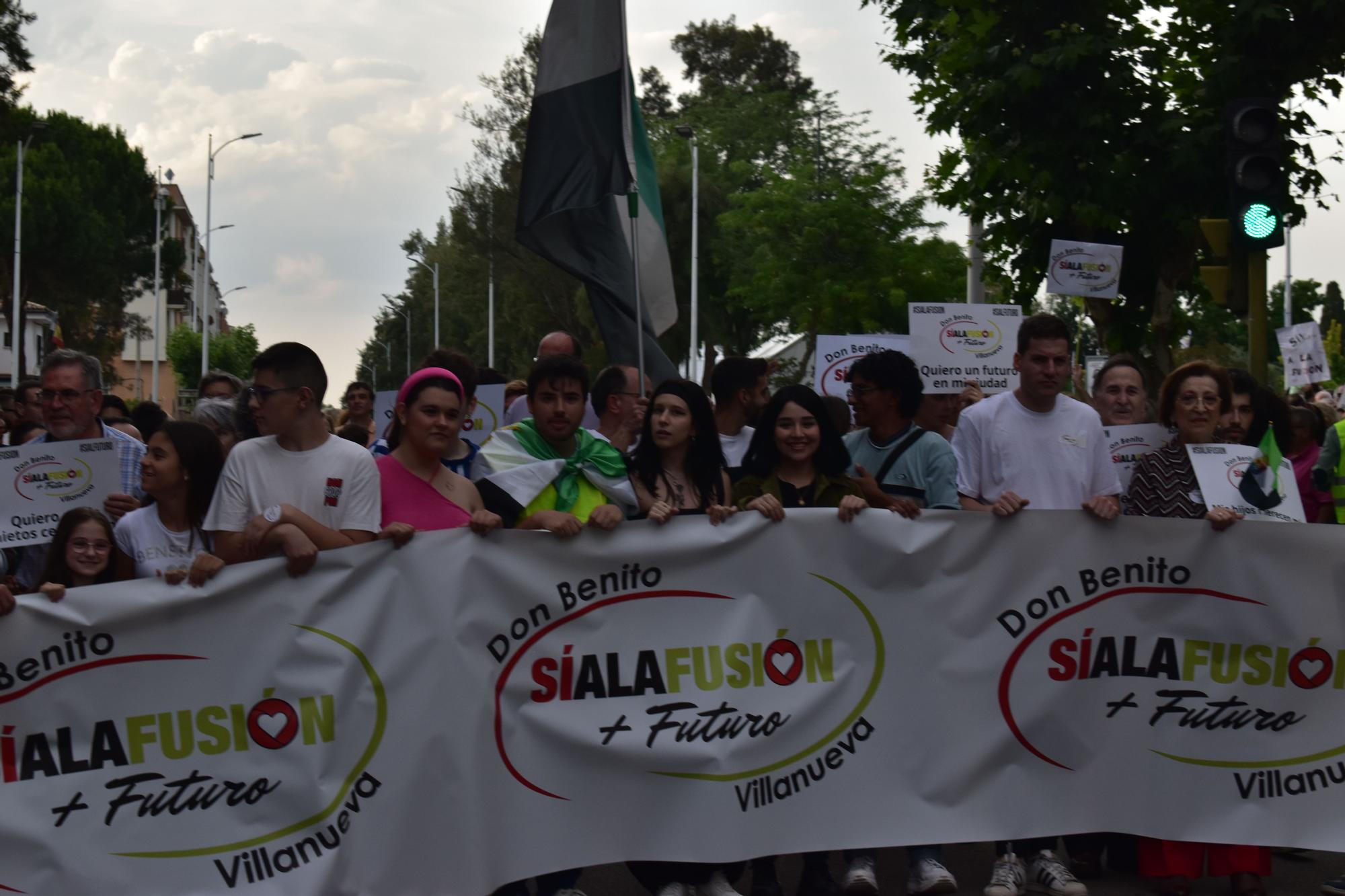 Manifestación en Don Benito por la fusión con Villanueva