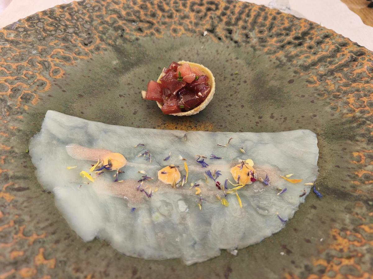 Carpaccio de vieiras.