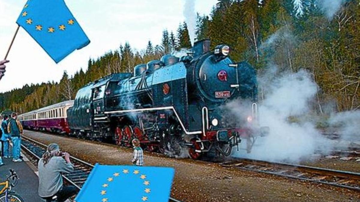 El ferrocarril permitió a los jóvenes españoles descubrir Europa.