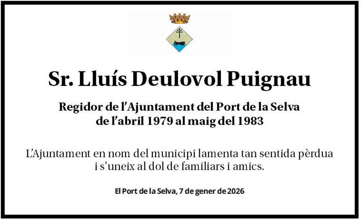 Sr. Lluís Deulovol Puignau