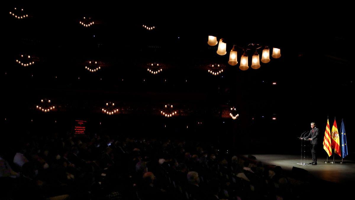 Conferencia de Pedro Sánchez en el Liceu de Barcelona