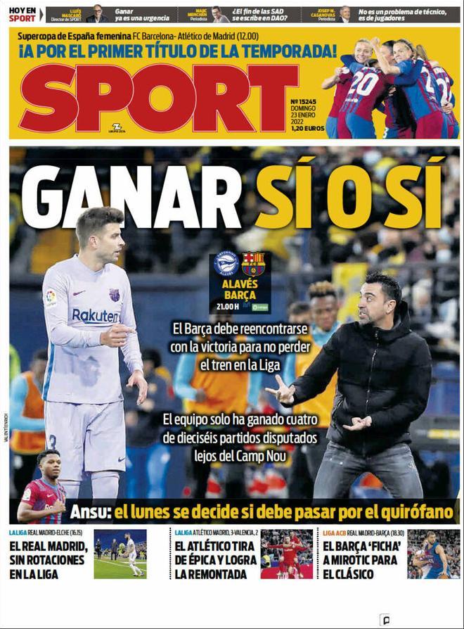 Estas son las portadas de la prensa deportiva de hoy