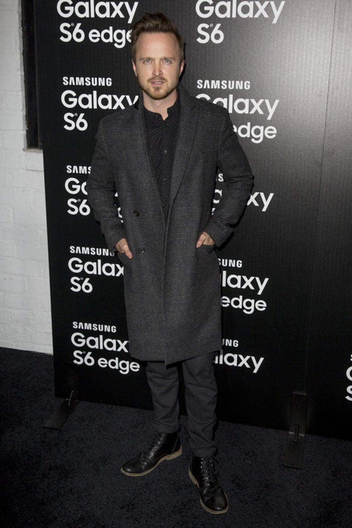 Aaron Paul, en la fiesta de presentación del Samsung S6 y S6 Edge