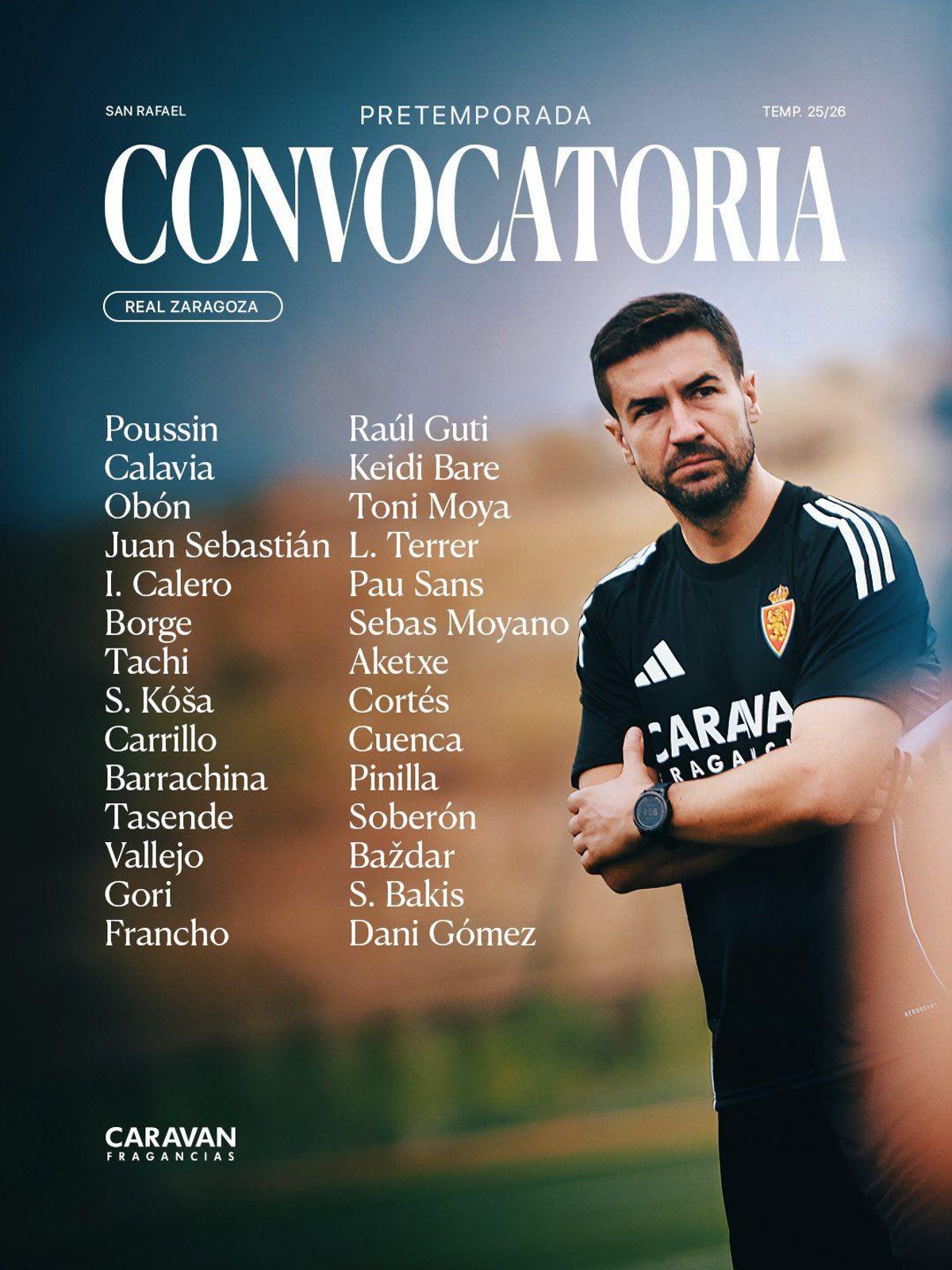Lista de convocados para el stage en Los Ángeles de San Rafael.