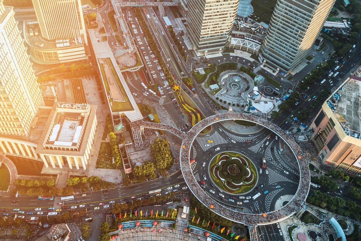 Paso de peatones circular de Lujiazui