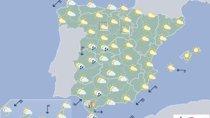 Nubes y llluvias débiles en el norte de Canarias