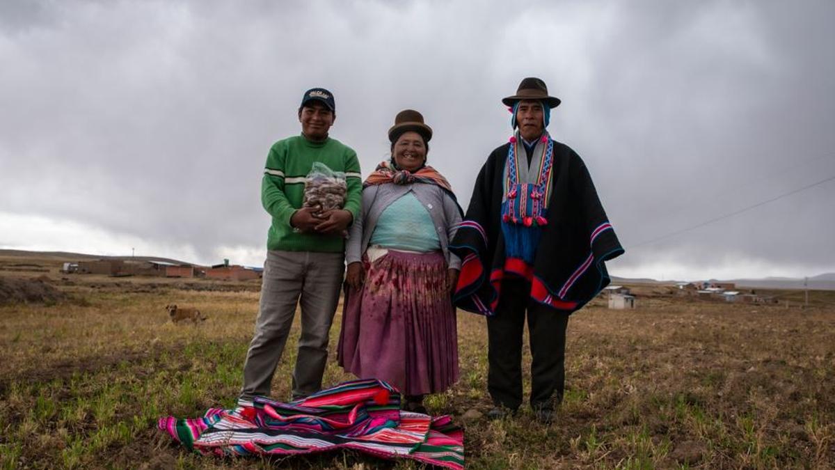 Familia rural de Calamarca, La Paz (Bolivia).
