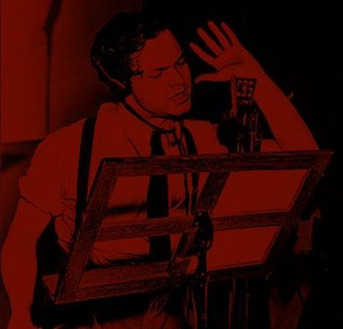 Orson Welles, durant l’emissió radiofònica de ’La guerra dels mons’.