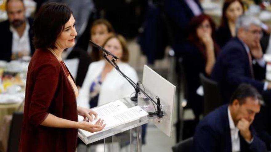 La consellera Carmen Montón, durante su intervención en Fórum Europa.