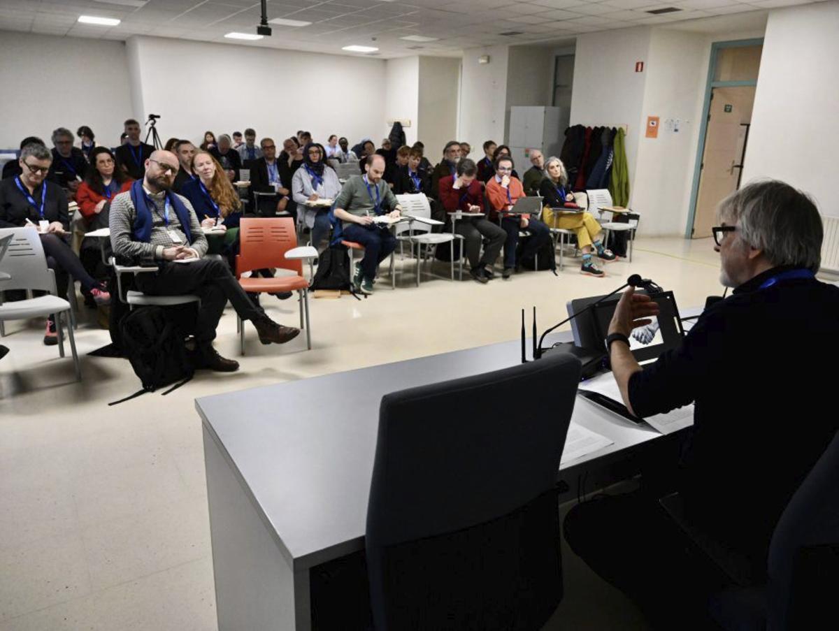 Las conferencias en la Facultade de Belas Artes del campus.