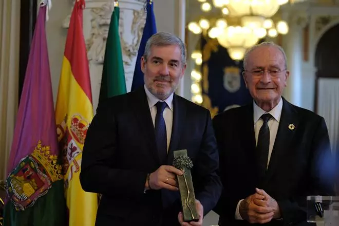 La entrega de la Biznaga de Plata del Festival de Málaga al Gobierno de Canarias, en fotos