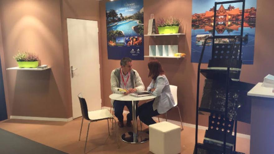 Stand de Lopesan Hotel Group en la IFTM Top Resa 2016 en París.