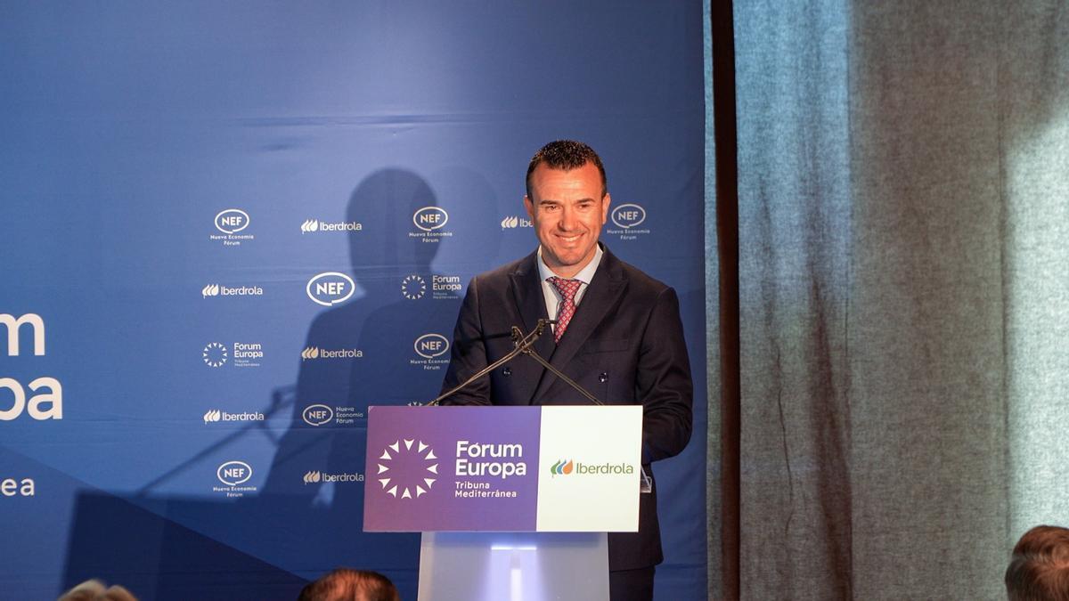 Vicent Mompó, en el acto de esta mañana.