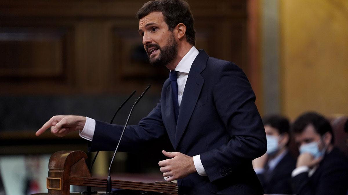 Casado anuncia que el PP abandona la sede de Génova, 13