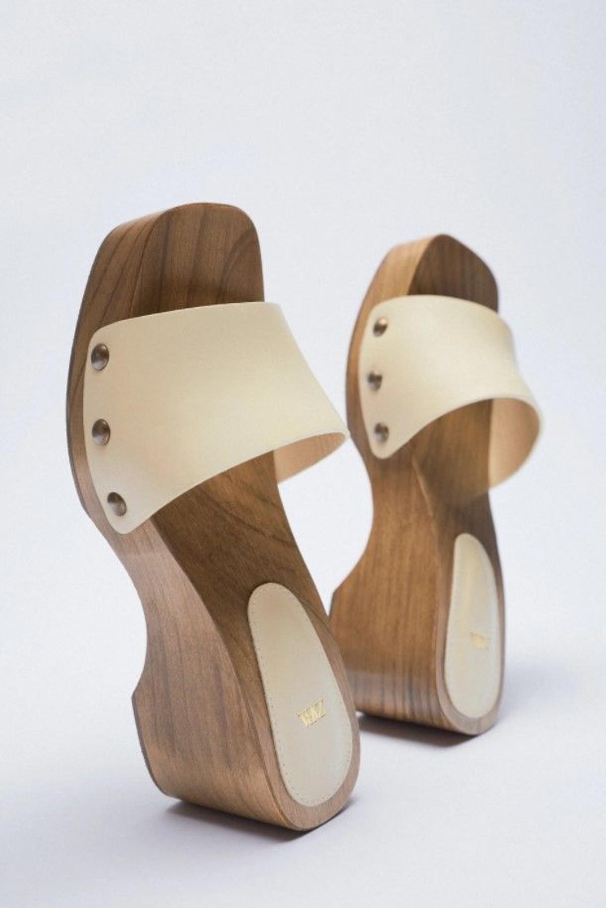 Zuecos de madera de Zara