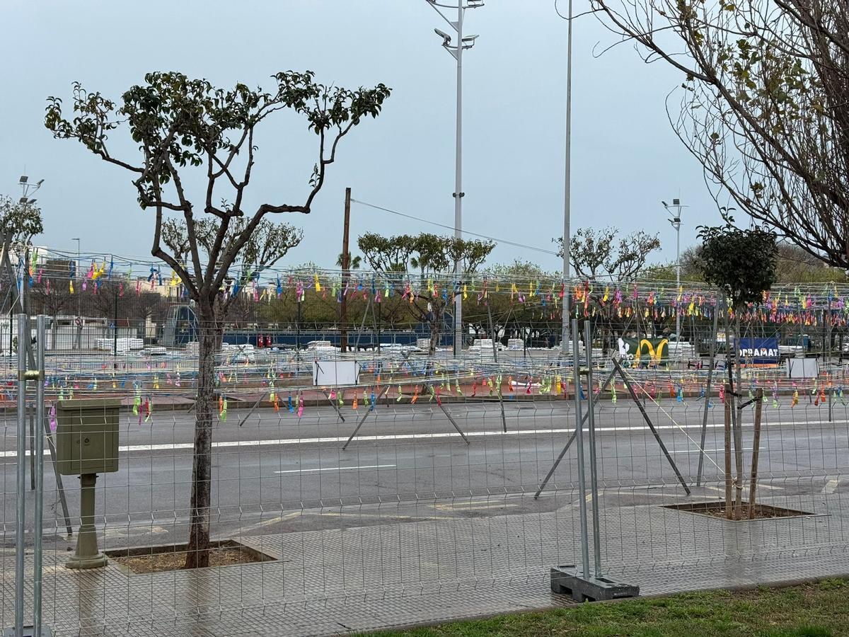 Carretera cortada a causa de las lluvias.