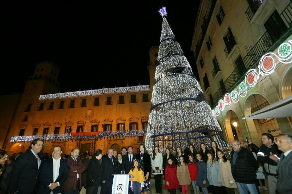 Encendido de las luces navideñas en Alicante