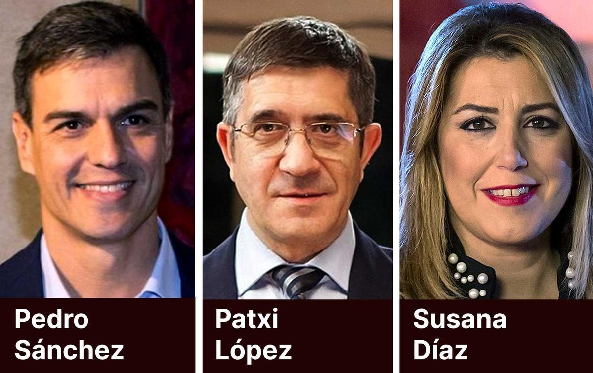 Los 3 candidatos a las primarias del PSOE en el año 2027.