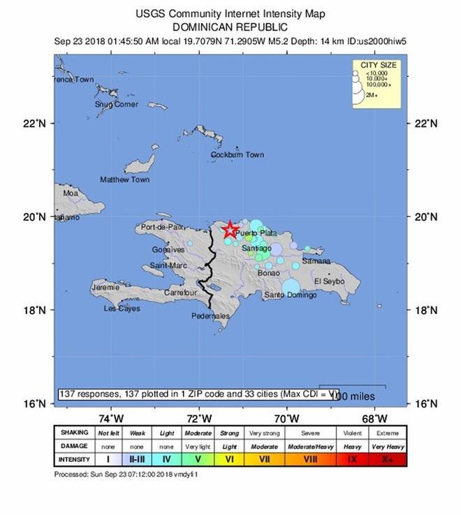 Una cadena de sismos sacude a República Dominicana y provocan daños materiales