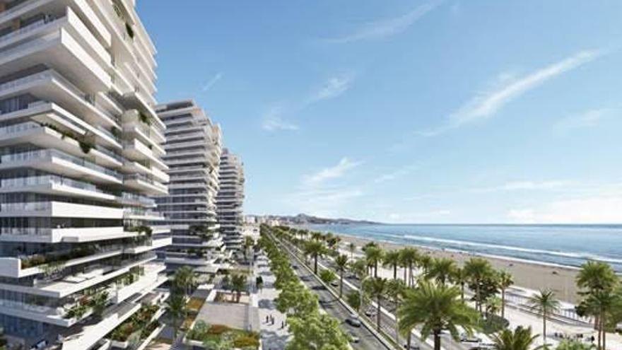 Una imagen del proyecto de las Picasso Towers, en el litoral oeste de Málaga.