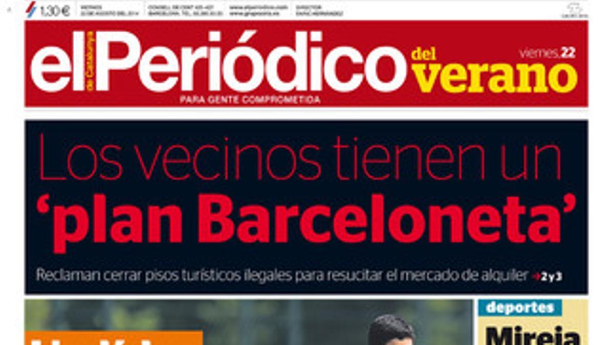 Portada de EL PERIÓDICO DEL VERANO del 22 de agosto.