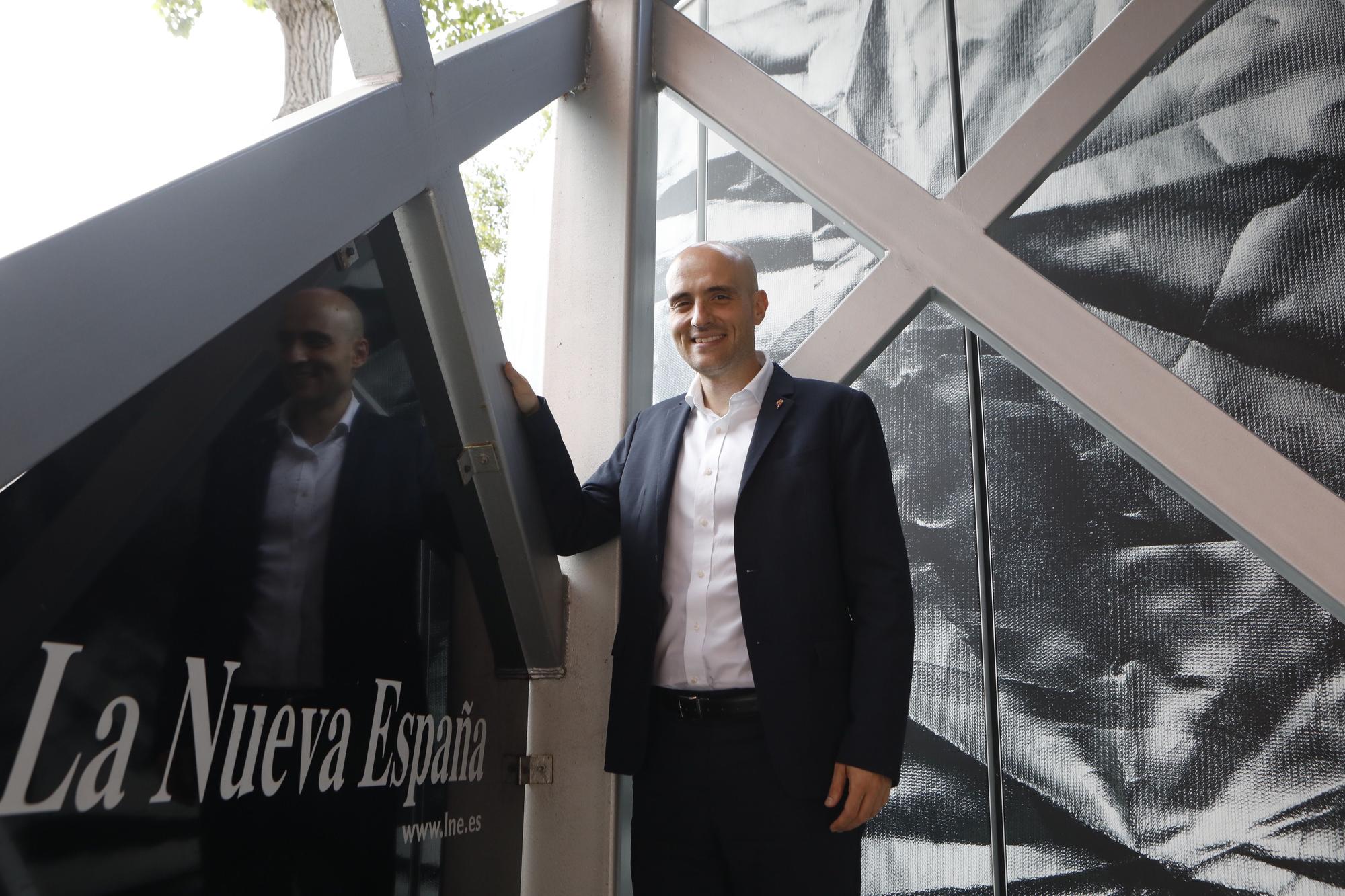 En imágenes: David Guerra, presidente del Sporting, en una entrevista con LA NUEVA ESPAÑA