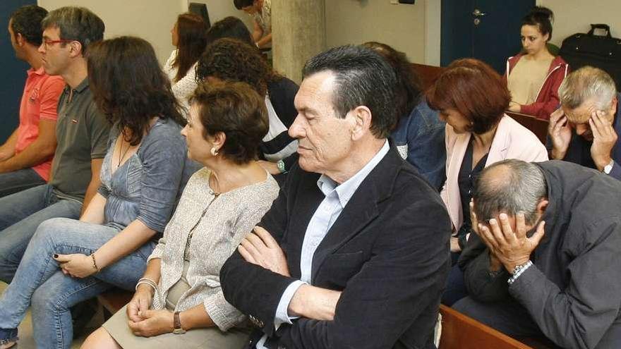 Un momento de la sesión del juicio celebrada ayer en la sección de la Audiencia en Vigo.