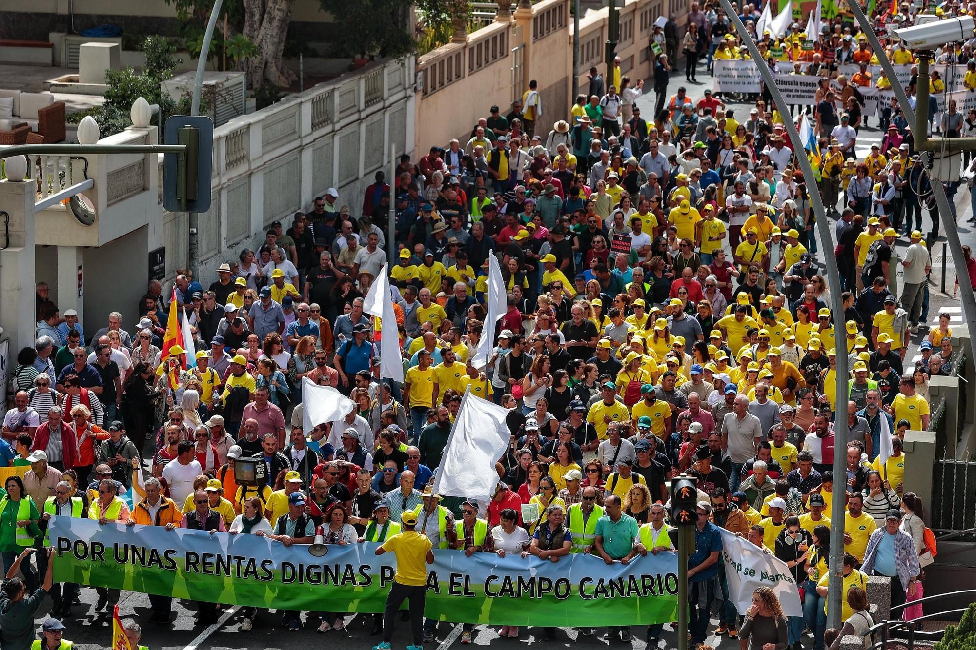 El sector agrario protesta en las calles de Santa Cruz