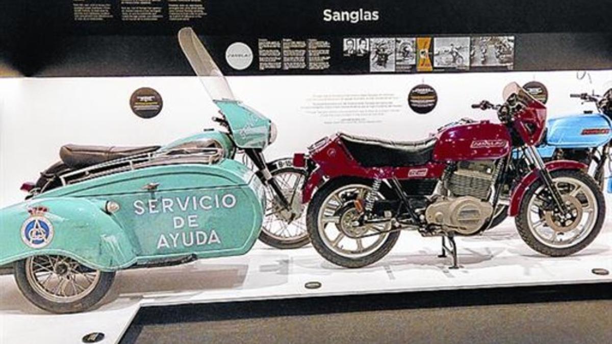 Motocicletas Sanglas, en la muestra que exhibe el Palau Robert.