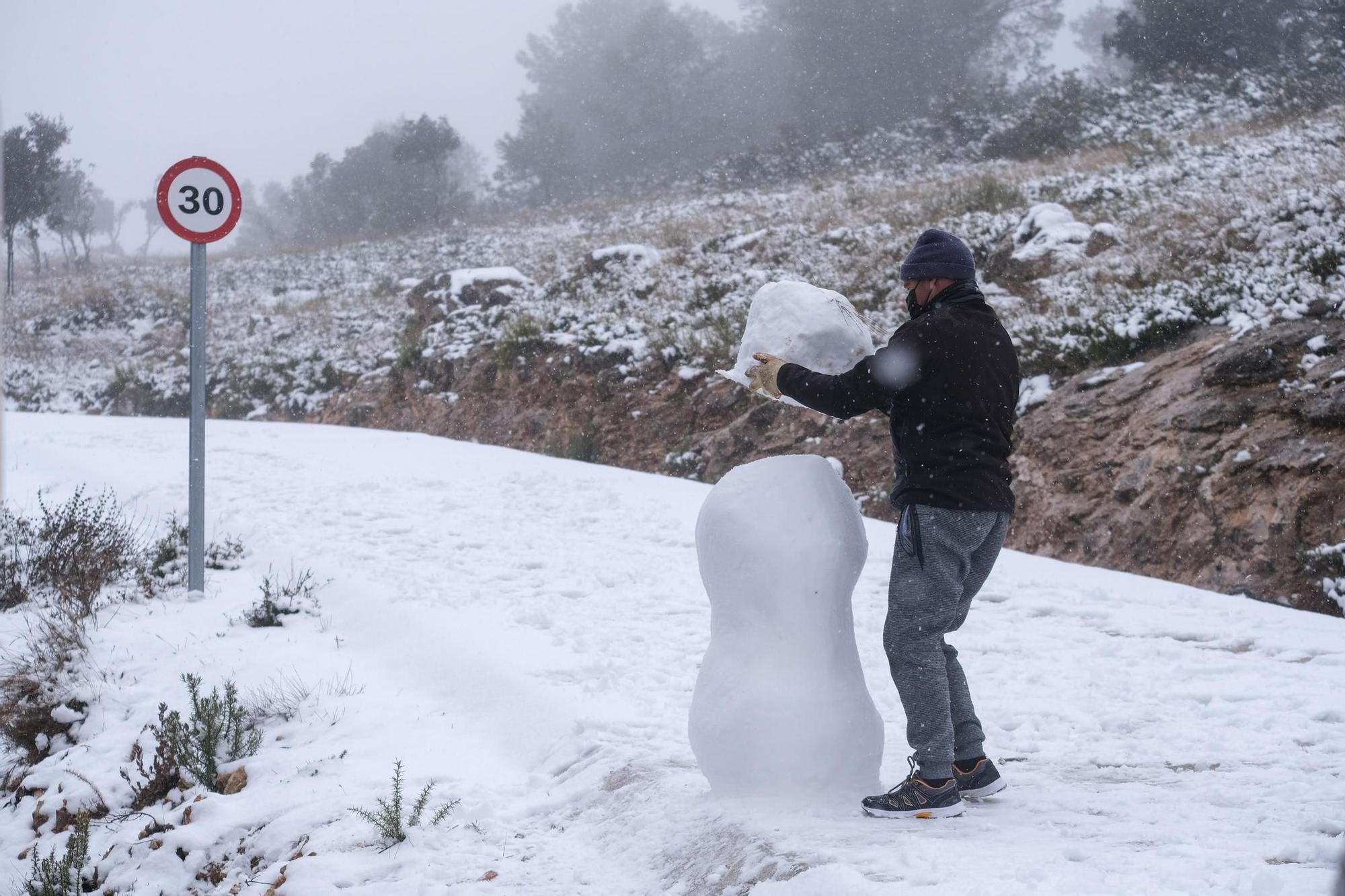 Nevada en el Alto Vinalopó