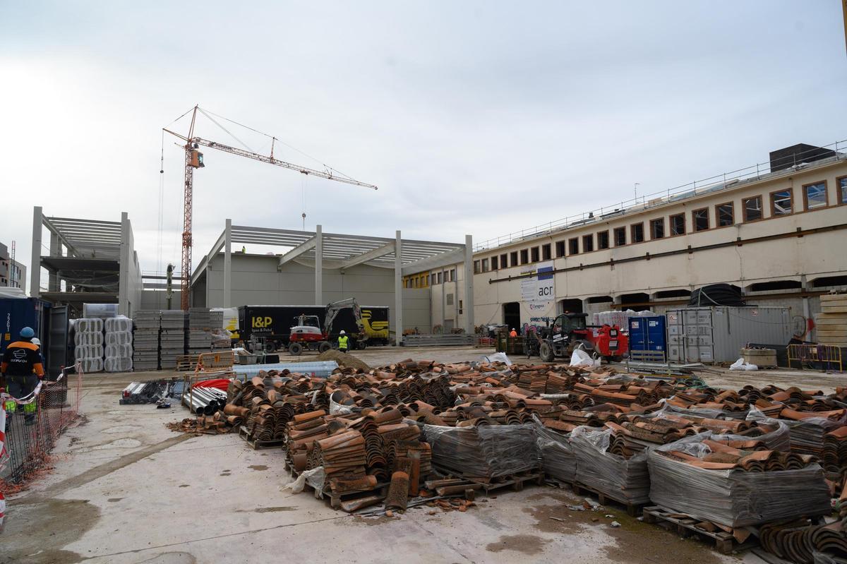 Estado de las obras de la ciudad del cine de Zaragoza.