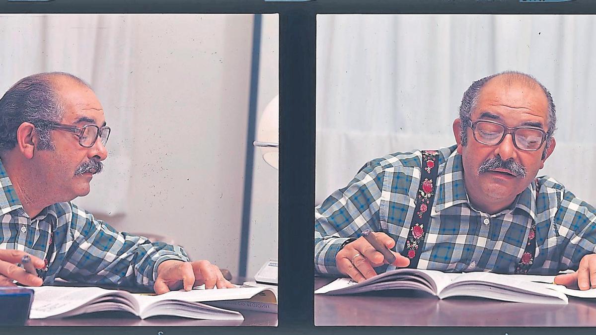 Vicent Ventura, retratat per Jarque a Publipress