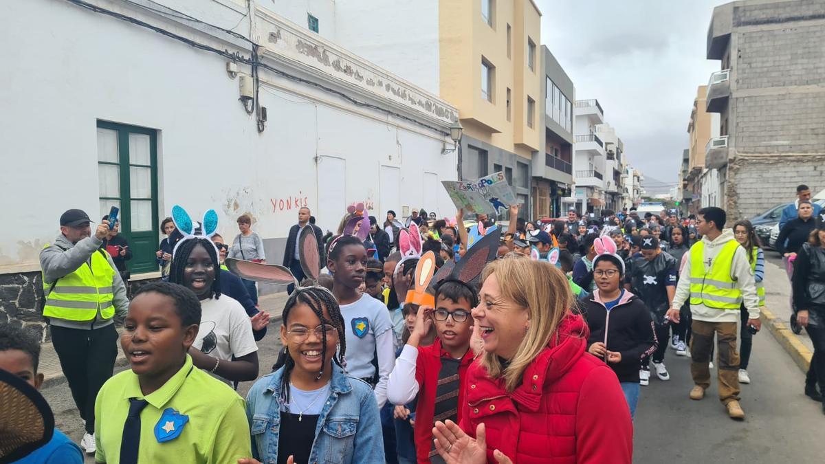 Pasacalles escolar en Arrecife