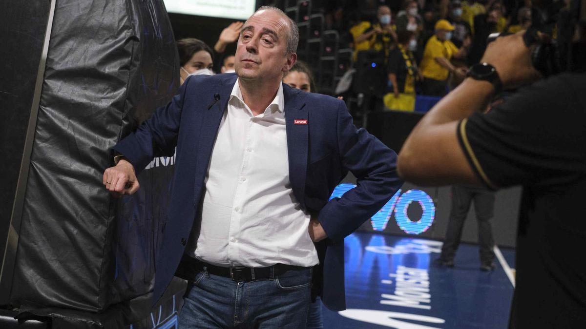 Txus Vidorreta, después de la última victoria de La Laguna Tenerife frente al Real Madrid.