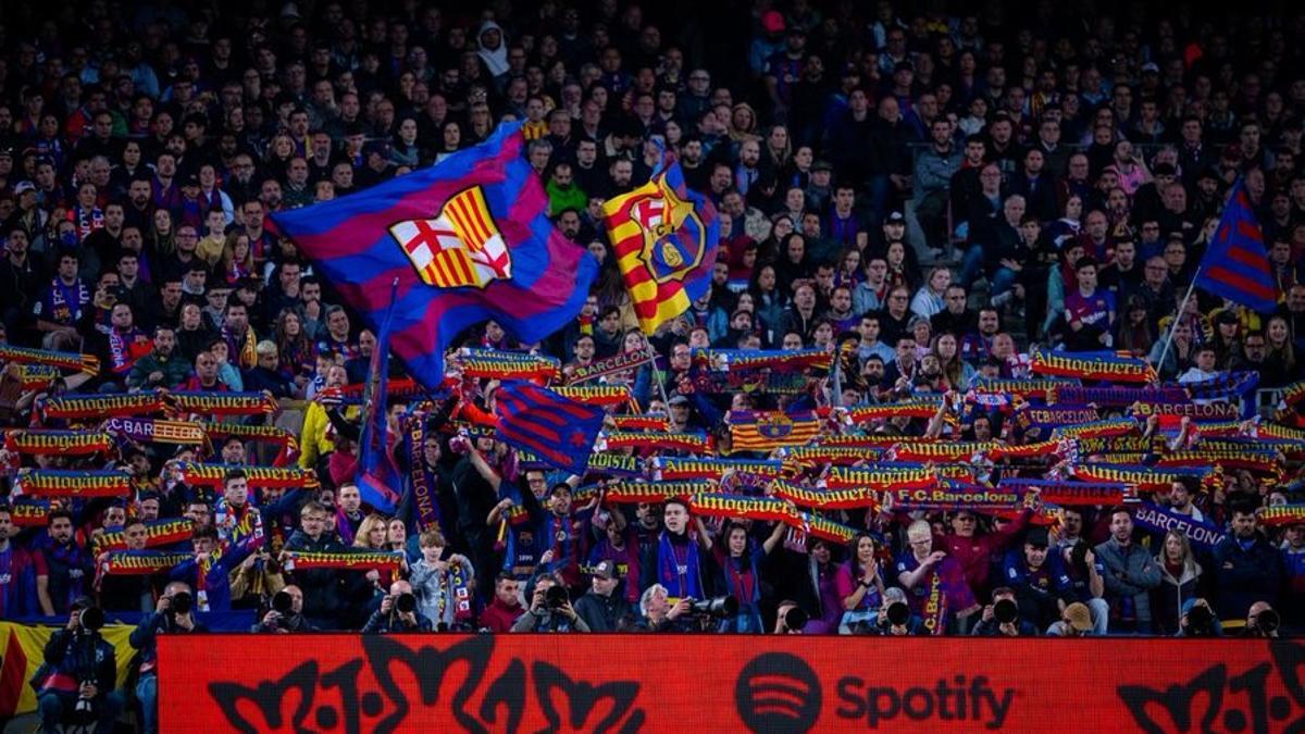 Una imagen del Camp Nou durante el clásico de Liga entre Barça y Madrid.