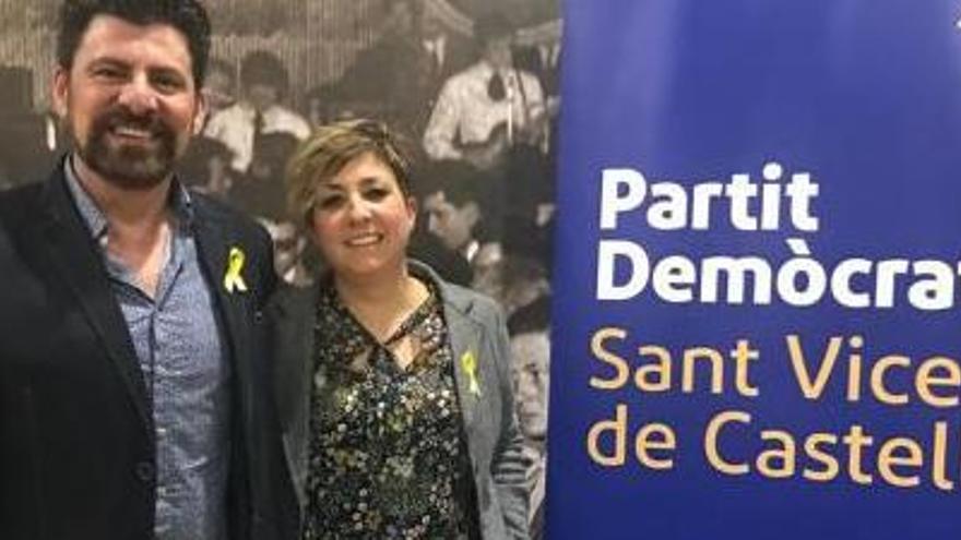 Joan Torres i Carme Jiménez, aquest dilluns després de l&#039;assemblea