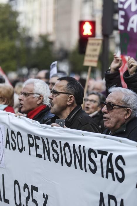 Protestas de los pensionistas en Oviedo.