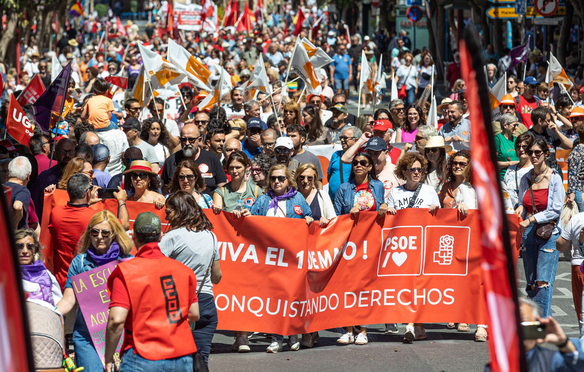 Manifestación del Primero de Mayo en Alicante