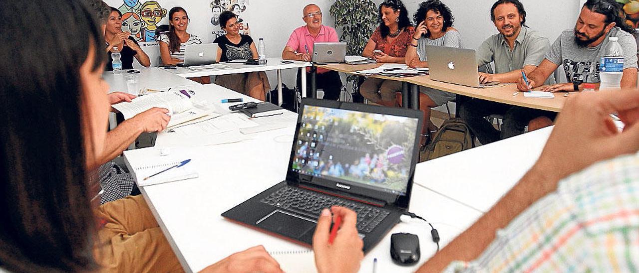 Consejo Ciudadano de Podemos, reunido ayer.