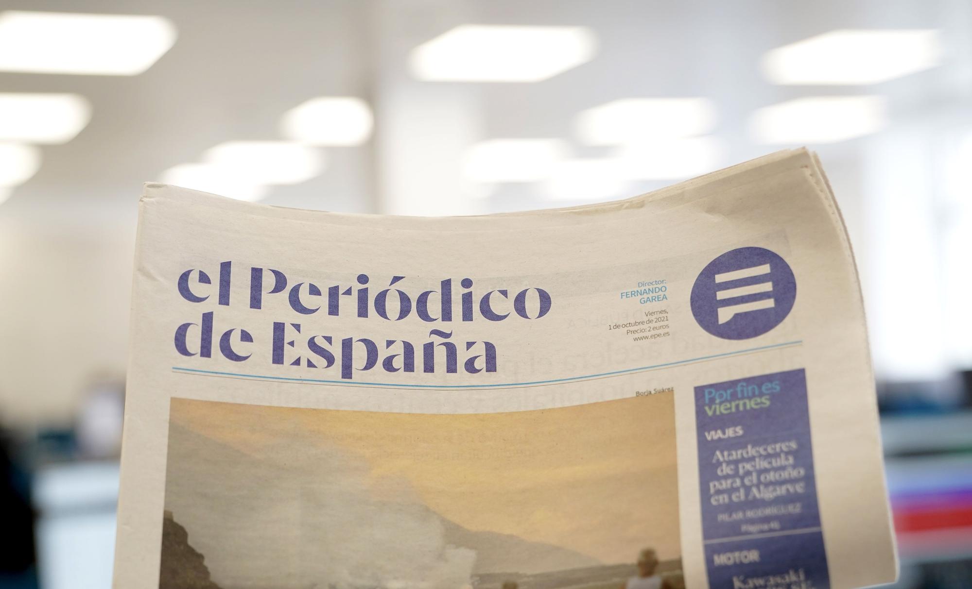 Portada de la edición en papel de EL PERIÓDICO DE ESPAÑA.