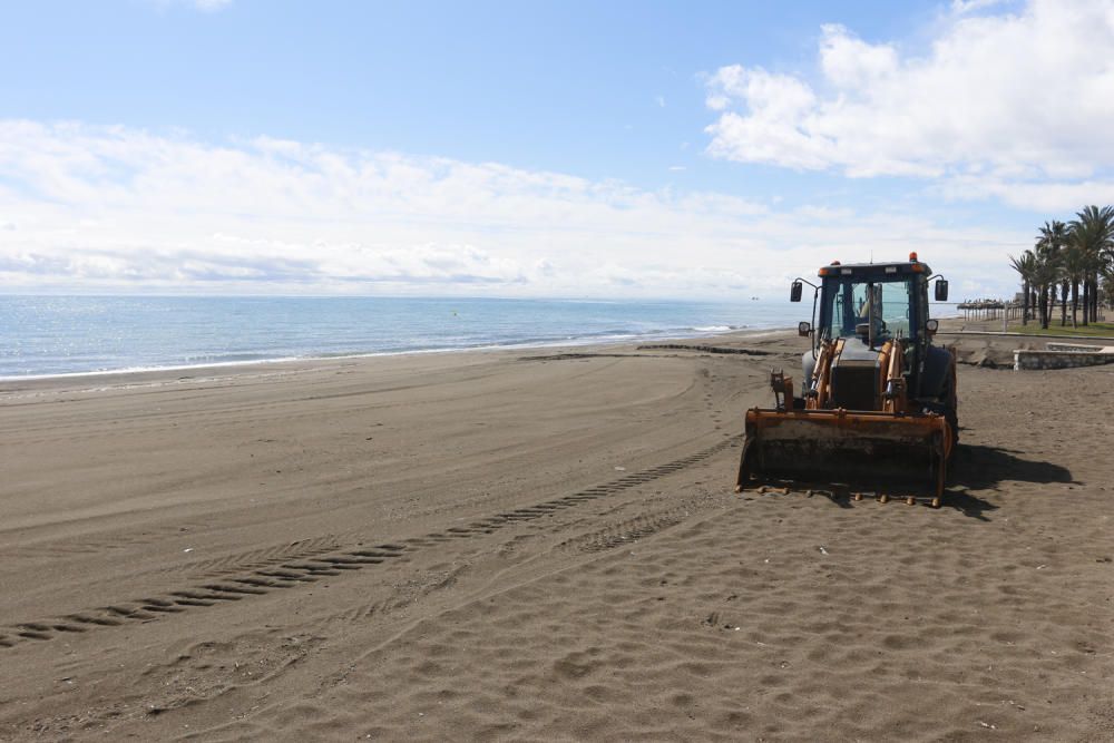 Playas cerradas en Málaga en el inicio de la primavera