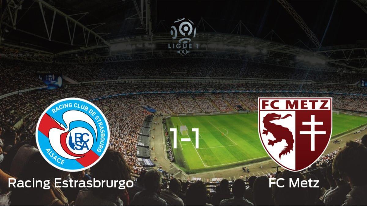 Reparto de puntos entre el Racing Estrasbrurgo y el FC Metz: 1-1