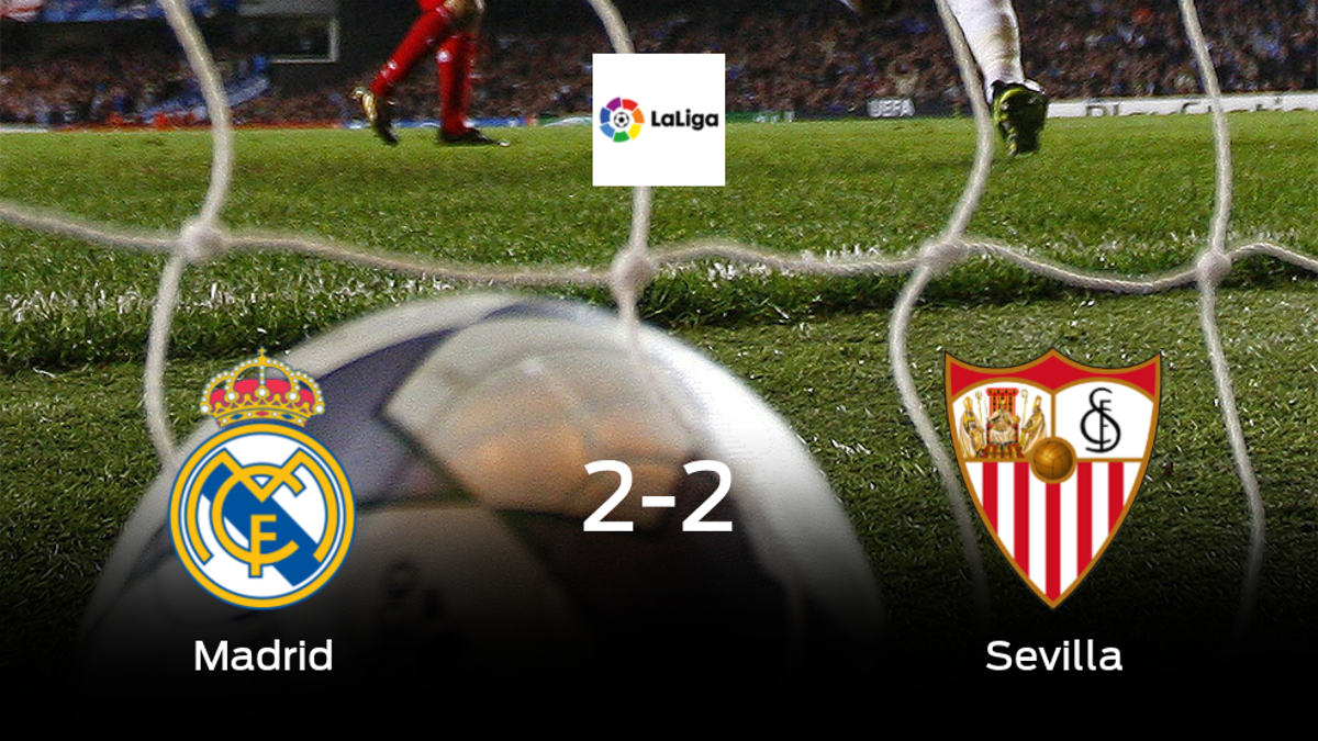 El Real Madrid y el Sevilla reparten los puntos tras empatar a dos