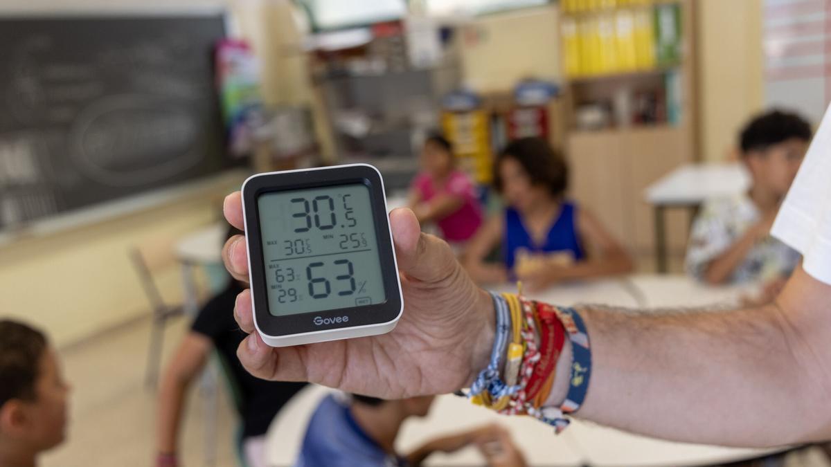 Calor en las aulas en una imagen de archivo.