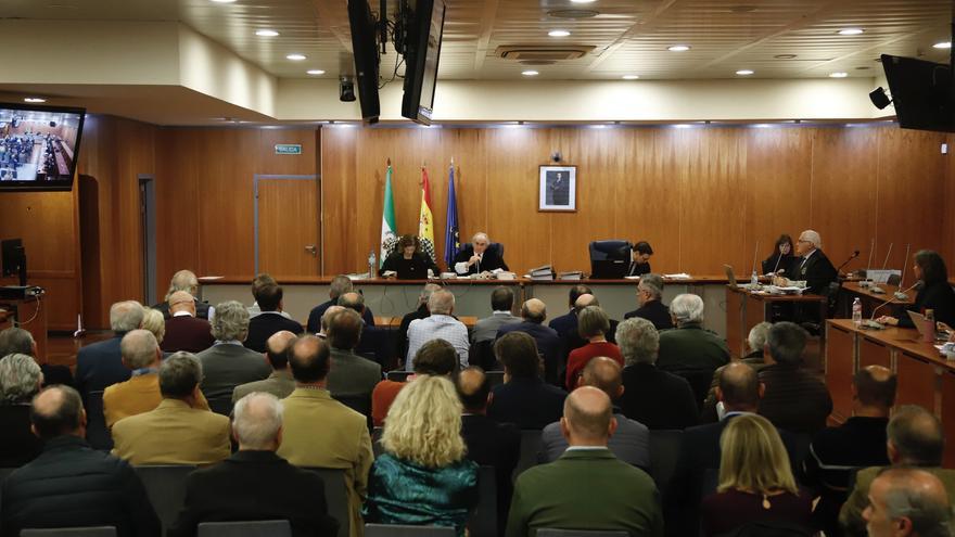 Foto del juicio en la Audiencia de Málaga por el caso 'Astapa', sobre la presunta corrupción política y urbanística en Estepona.