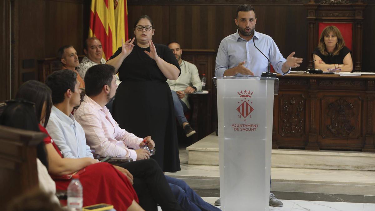 El alcalde de Sagunt, en una intervención en el pleno.