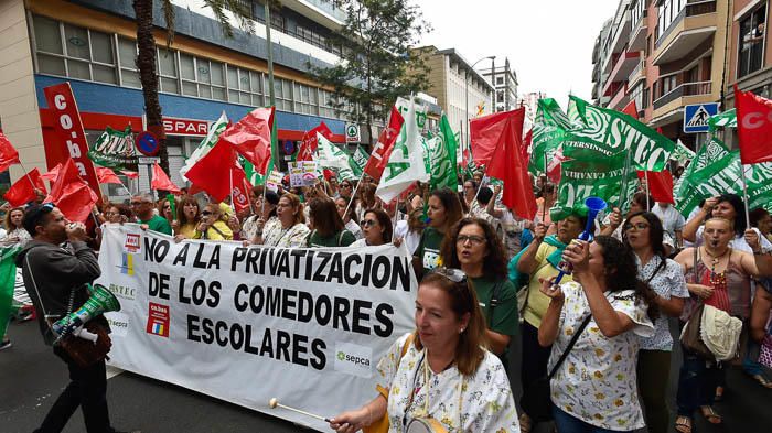 Huelga de trabajadores de los comedores escolares