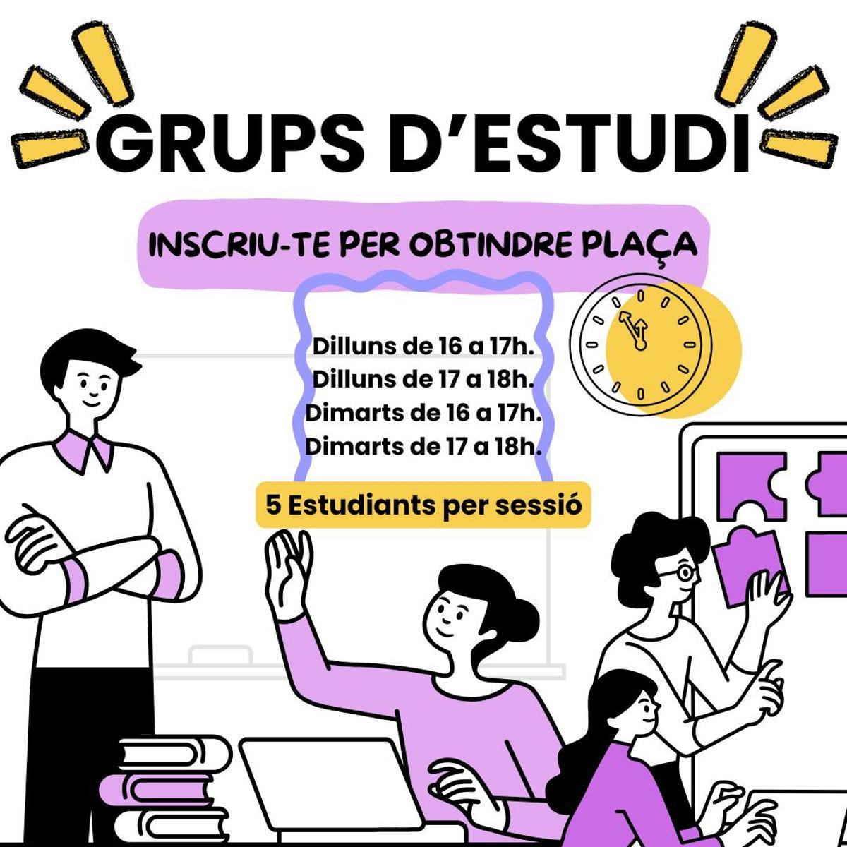 Sesiones disponibles para el grupo de estudio