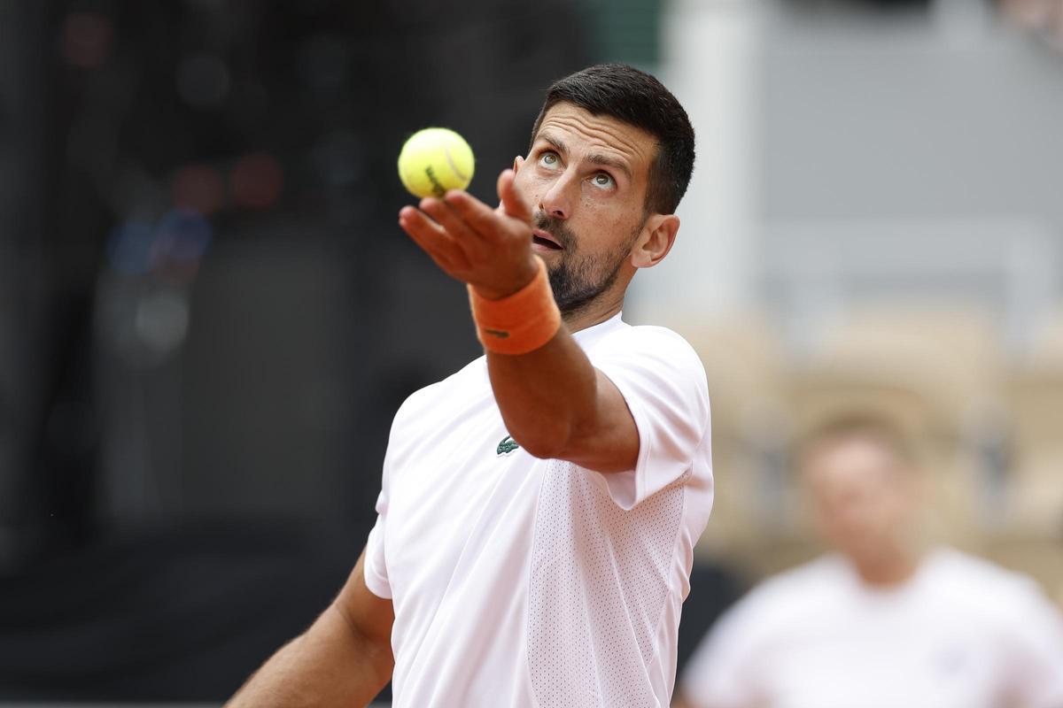 Novak Djokovic, uno de los grandes atractivos de la jornada de hoy en Roland Garros